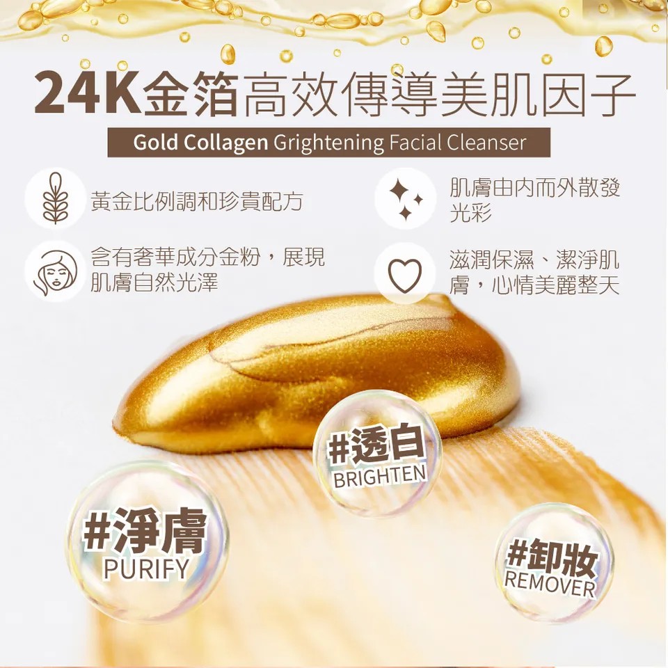 【BEAUTY CROWN】BC 24K靚白抗皺肌因賦活精華 35mlX2 + 黃金潔膚露 30mlX4 圖 21