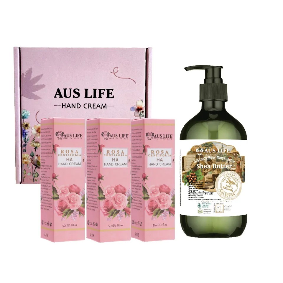 【澳思萊AUS LIFE】芳療精油護手霜及乳木果身體乳 4入組 圖 4