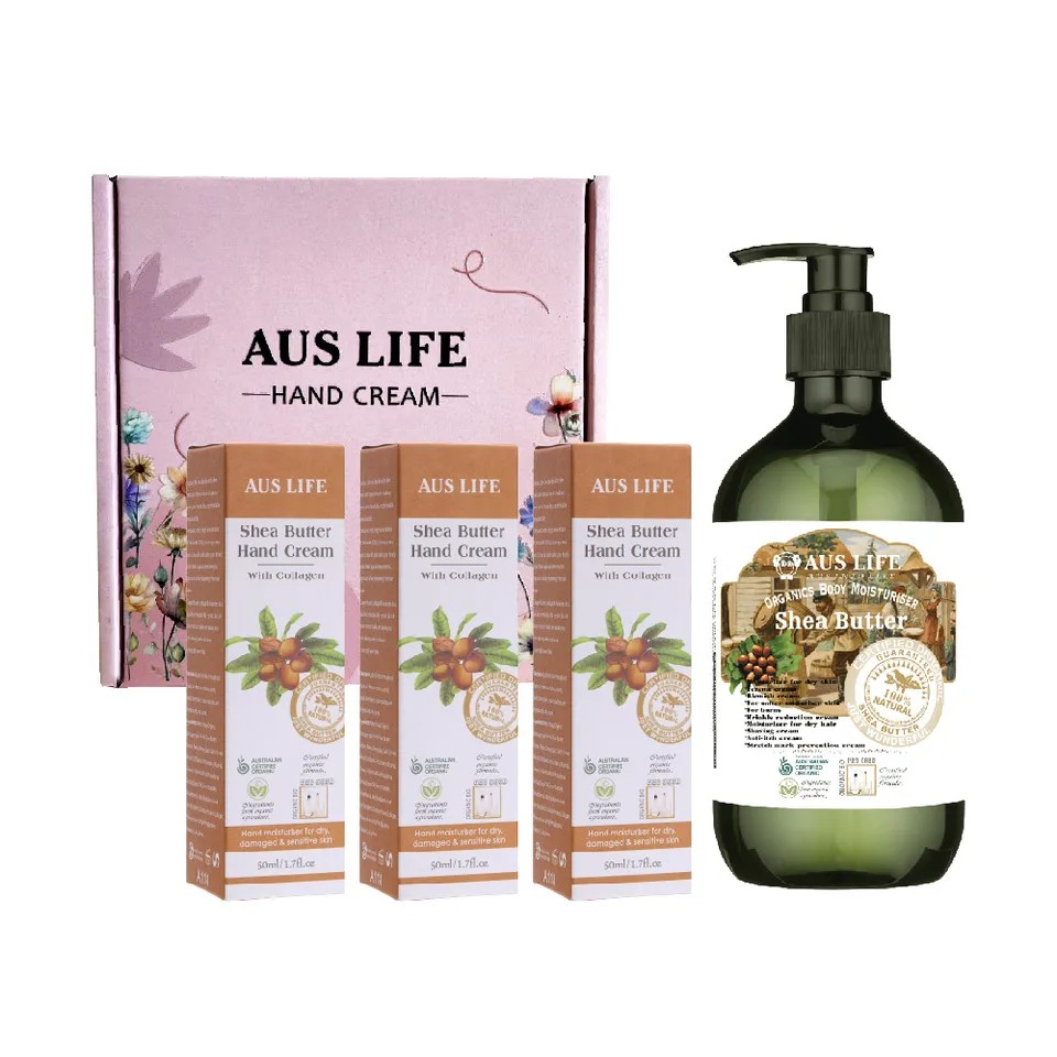 【澳思萊AUS LIFE】芳療精油護手霜及乳木果身體乳 4入組 圖 6