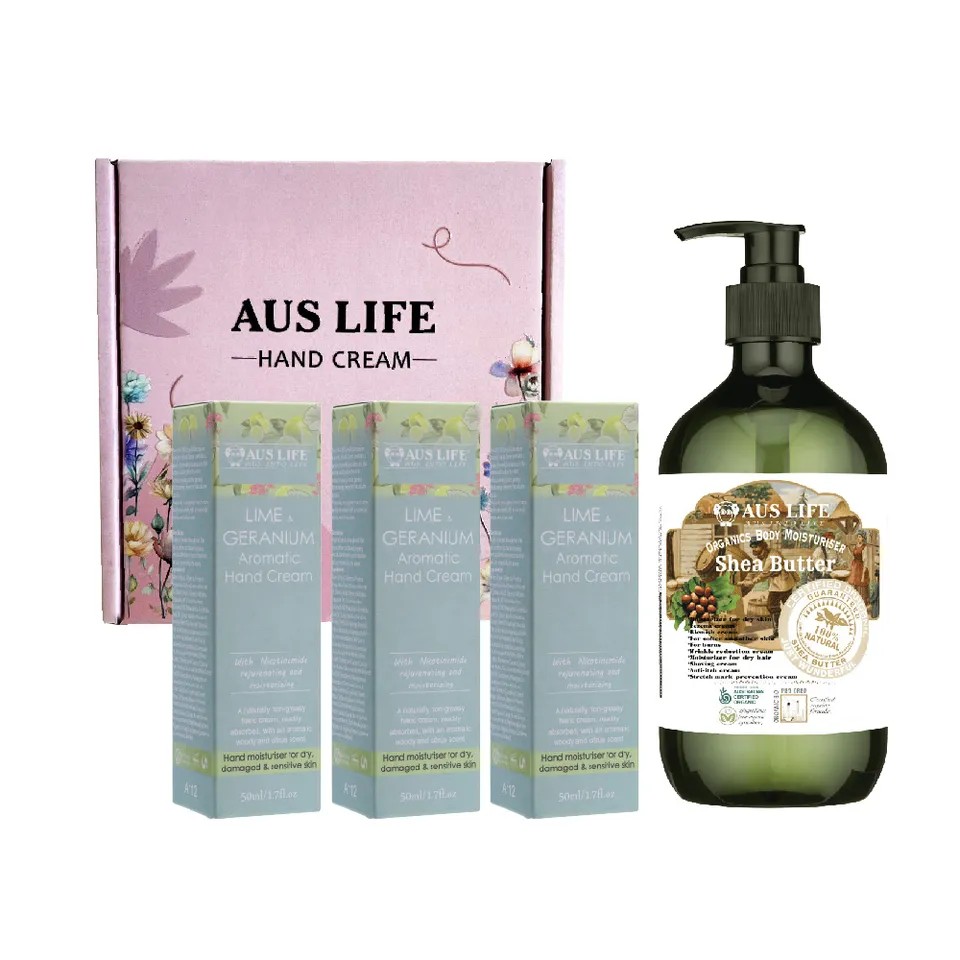 【澳思萊AUS LIFE】芳療精油護手霜及乳木果身體乳 4入組 圖 7