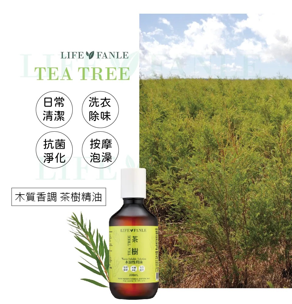 【LIFE FANLE】水溶性澳洲茶樹精油 200ml 圖 6
