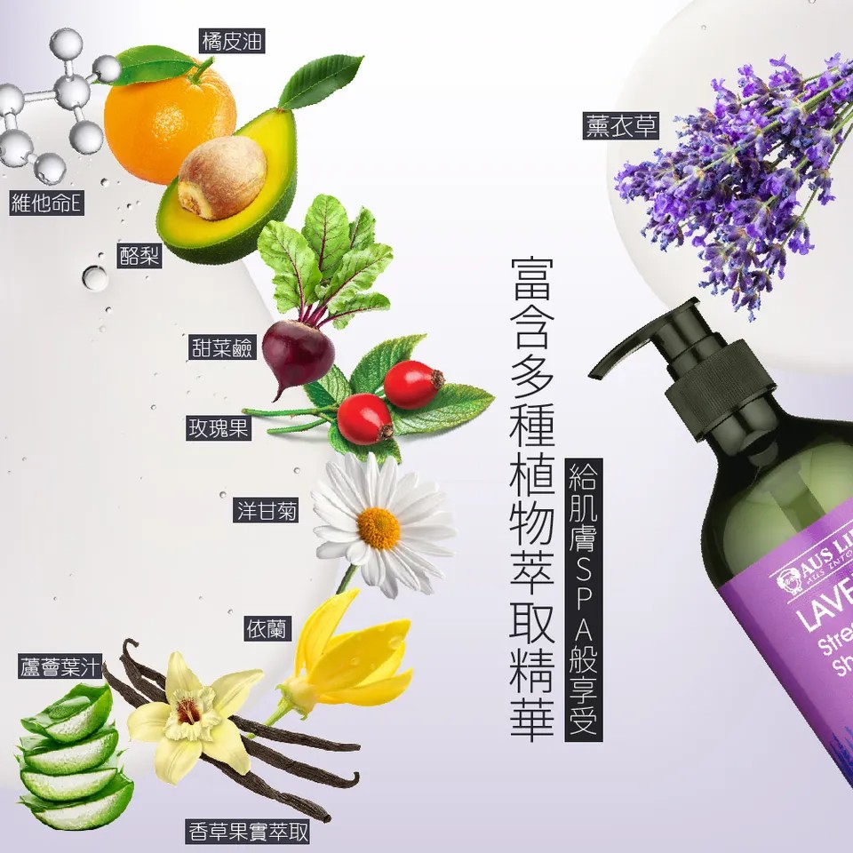 【澳思萊AUS LIFE】薰衣草沐浴精露 500ml 圖 7