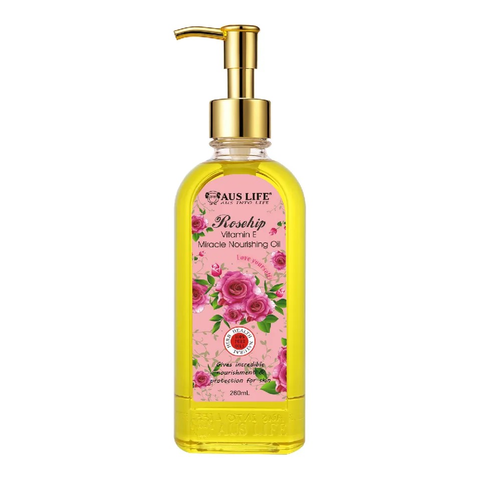【澳思萊AUS LIFE】玫瑰維他命E神奇美膚油 260ml 縮圖 1