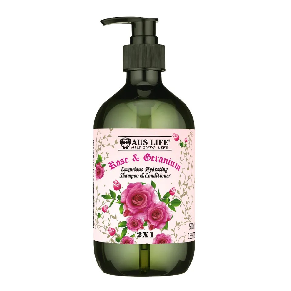 【澳思萊AUS LIFE】玫瑰天竺葵保濕洗髮露 500ml 縮圖 1
