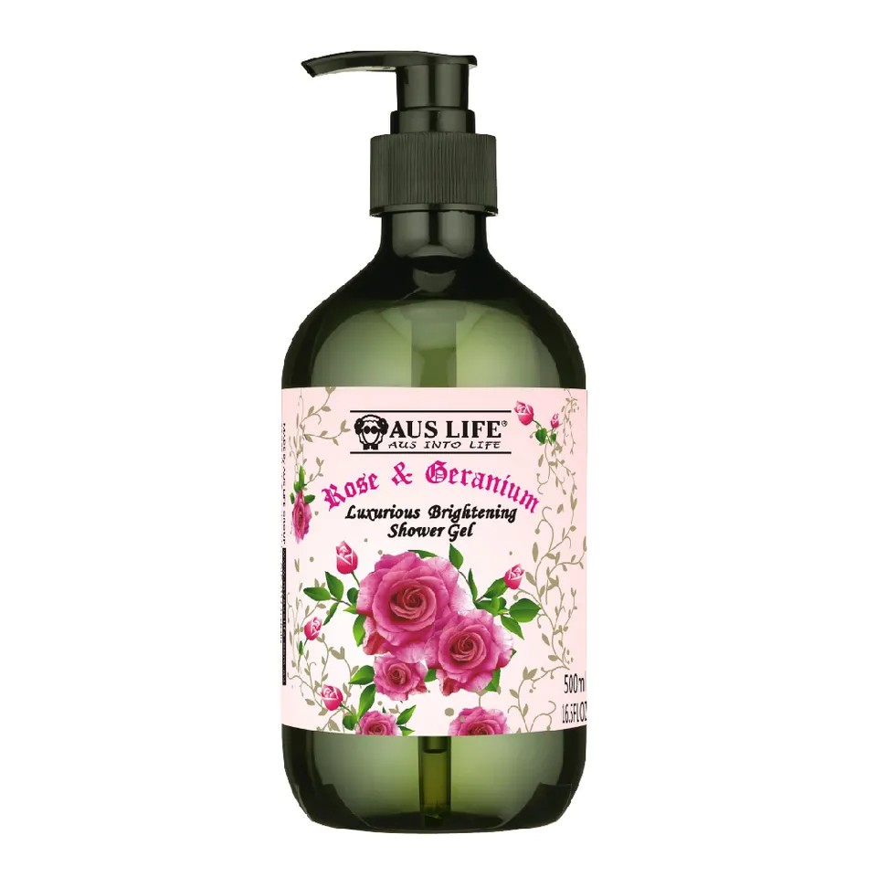 【澳思萊AUS LIFE】玫瑰天竺葵淨白沐浴露 500ml 縮圖 1