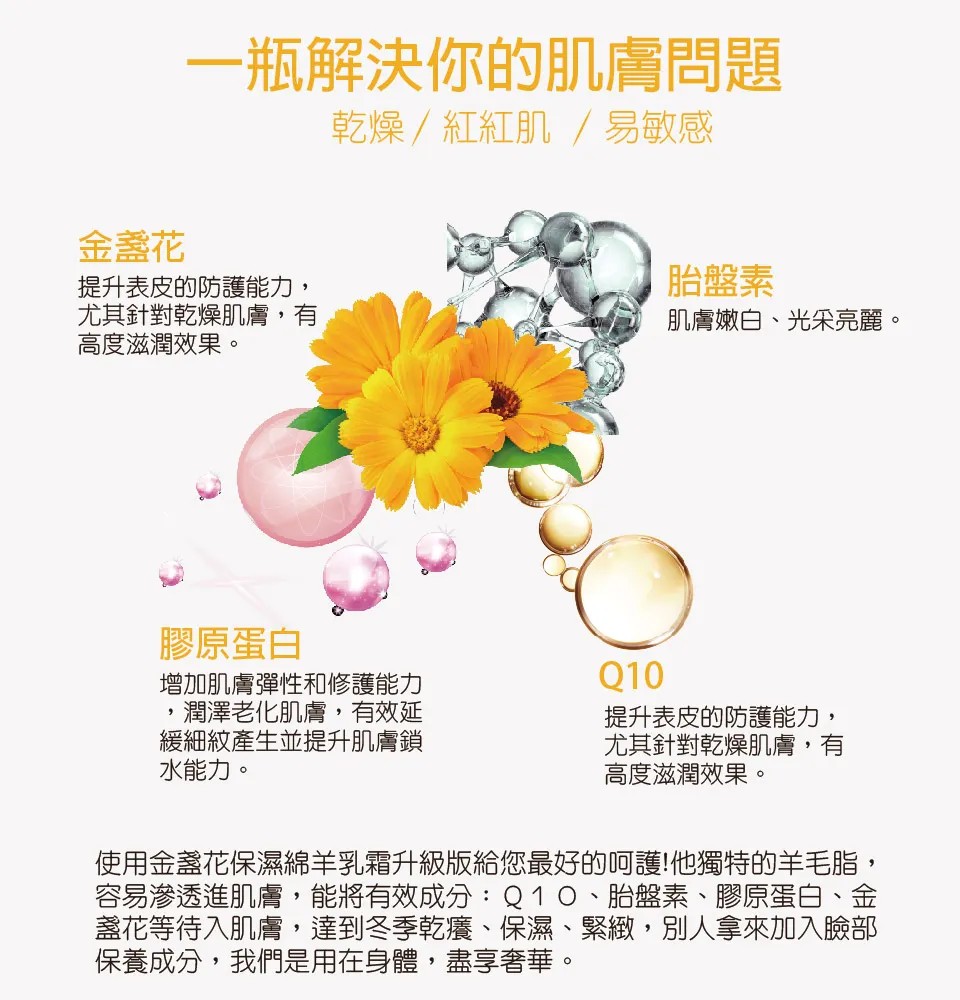 【澳思萊AUS LIFE】金盞花保濕綿羊乳霜(凍) 100ml 圖 6