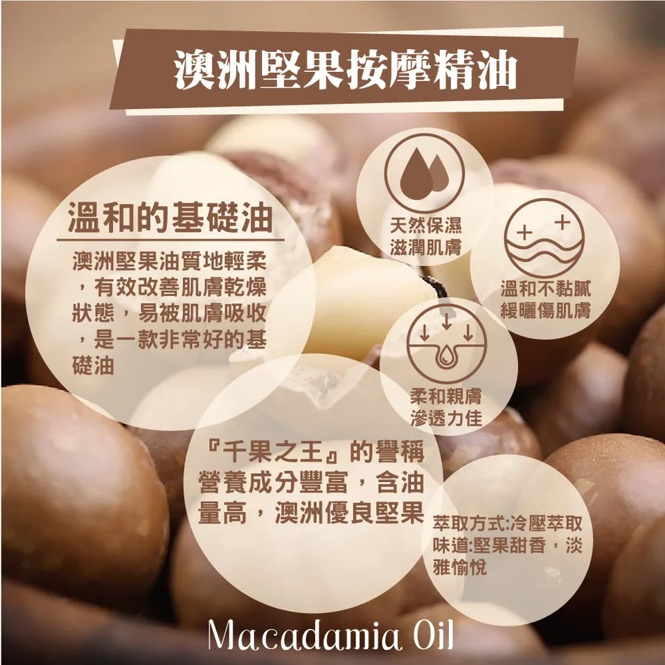 【澳維花園Aus Garden】澳洲堅果按摩油 155ml 圖 4