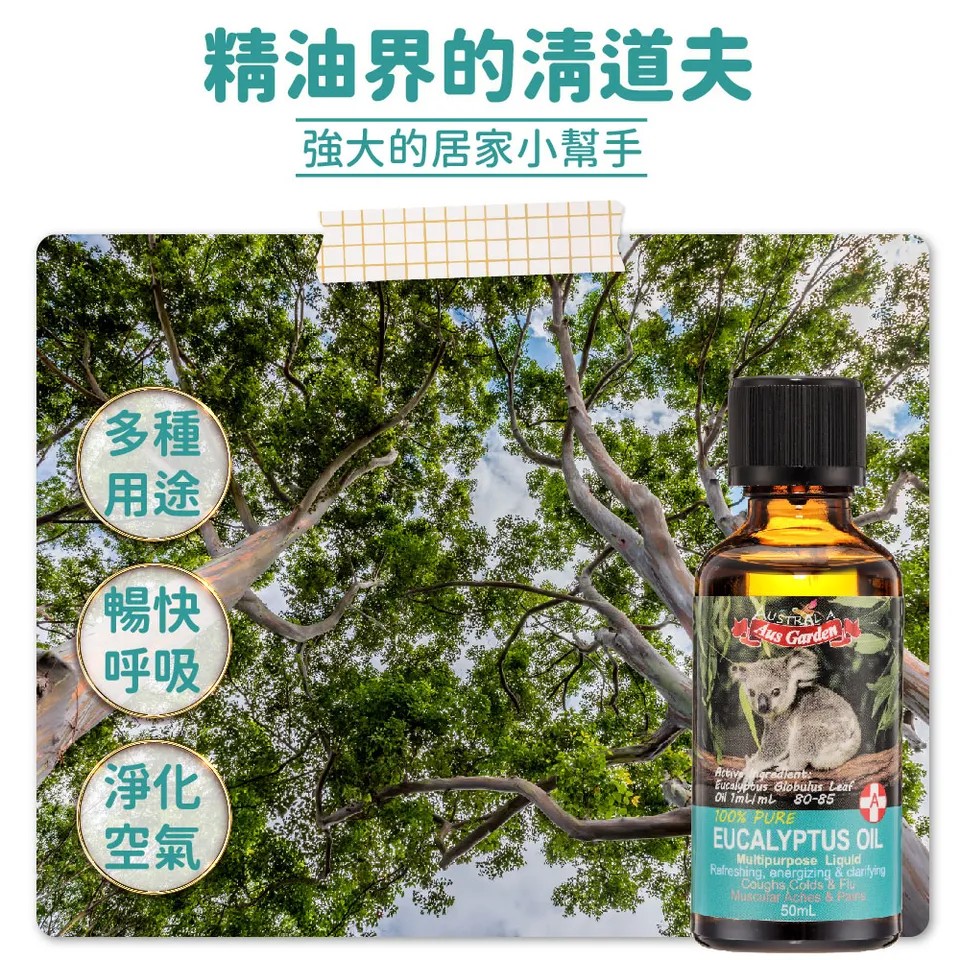 【澳維花園Aus Garden】頂級藍膠尤加利精油50ml 圖 3
