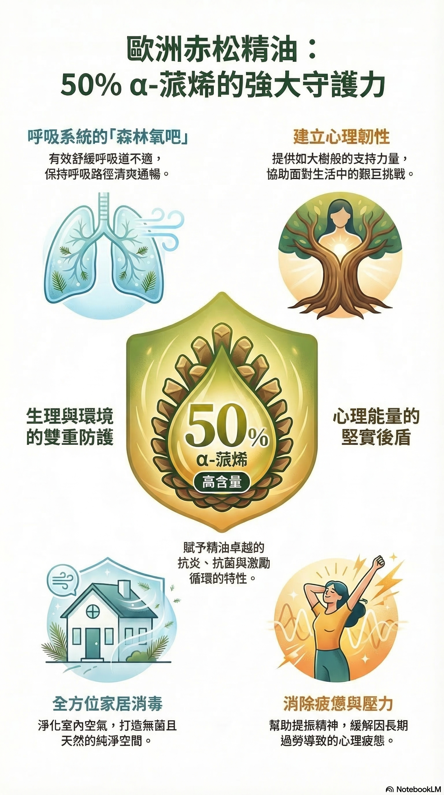 歐洲赤松精油 50% α-蒎烯守護力總覽