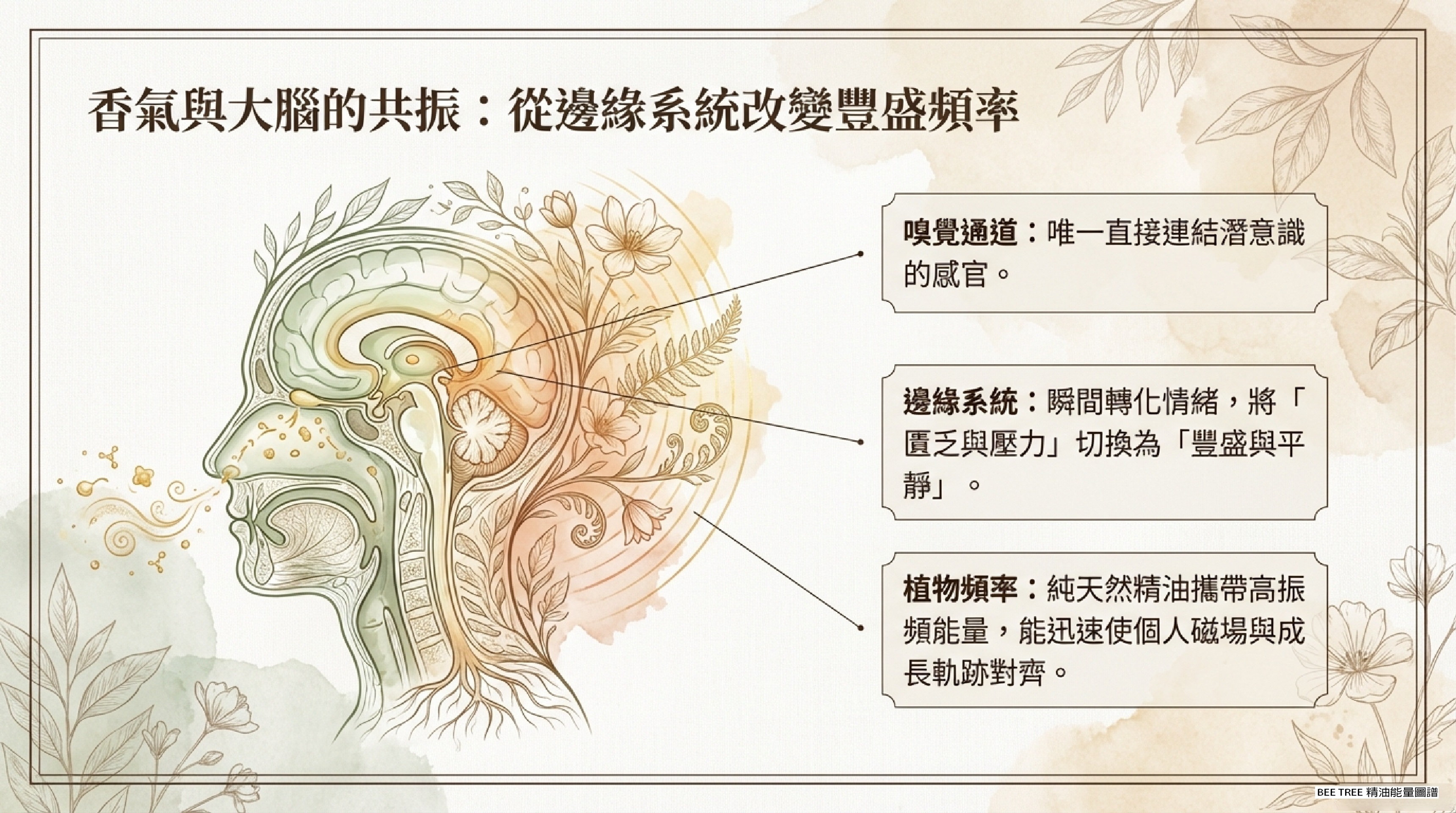 香氣與大腦的共振 — 嗅覺通道 × 邊緣系統 × 植物頻率三大機制