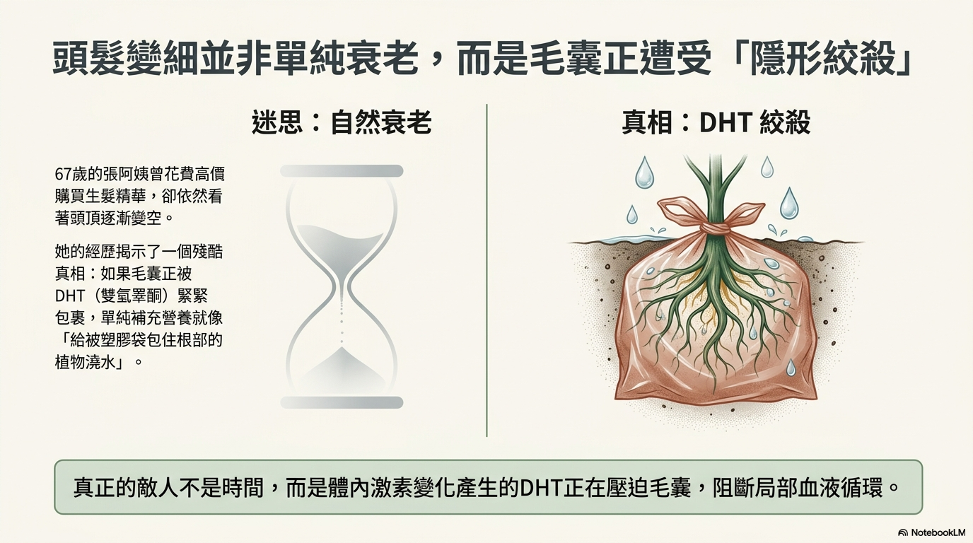迷思：自然衰老 ｜ 真相：DHT 絞殺