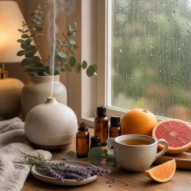 颱風季 × 陰雨綿綿的芳療對策：告別潮濕黴味、精神倦怠與過敏的雨季植萃生活指南｜芳療生活儀式｜澳思萊芳療筆記
